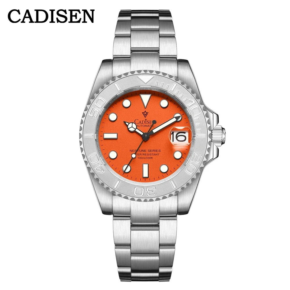 CADISEN Top Brand Men Mechanical Watches Sapphire Luxury NH35 Automatic Watch Yacht-Master 40 Stainless Steel Waterproof Clock