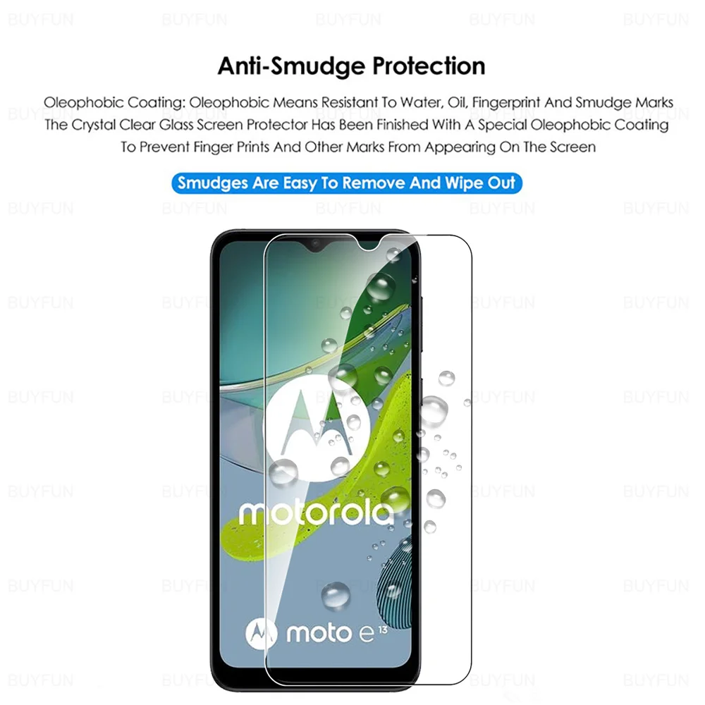 For Motorola Moto E13 4G Glass 2Pcs Tempered Glass Moto Rola MotoE13 MotoE 13 E 13 13E 2023 6.5inch Screen Protector Cover Film