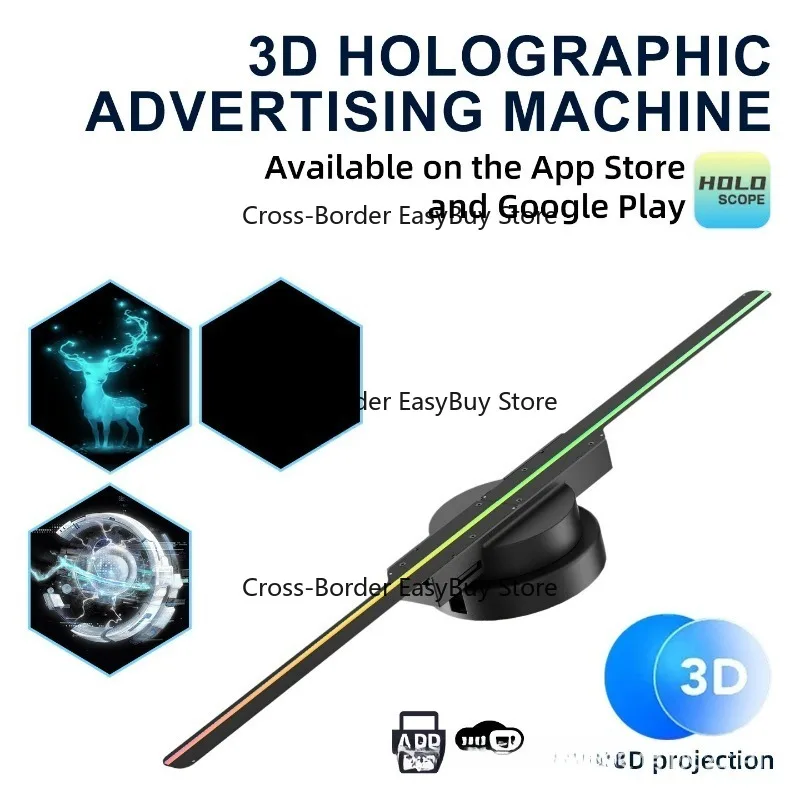 

Holographic fan advertising machine naked-eye 3D stereo projector rotating imaging LED hot-selling ultra-clear display