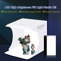 PULUZ 20cm Photo Studio Box,Mini Photo Lightbox,Photography Studio Shooting Tent Box Kits 2 Colors Backdrop,Light Box For Photo