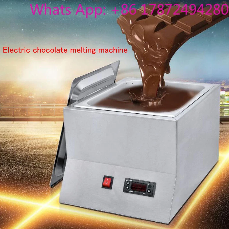 Commercial Chocolate Melting Machine Stainless Steel Electric Chocolate Melting Furnace Single Cylinder Chocolate Melting Pot