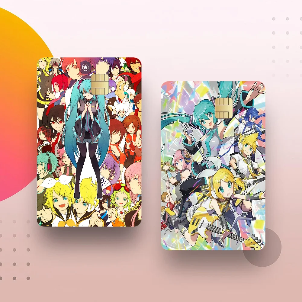 H-HatsuneS Girl M-miku Anime Spend Or Save Funny Shell On Off Ultra Thin No Fade Sticker Skin Cover Film For Debit Credit Card