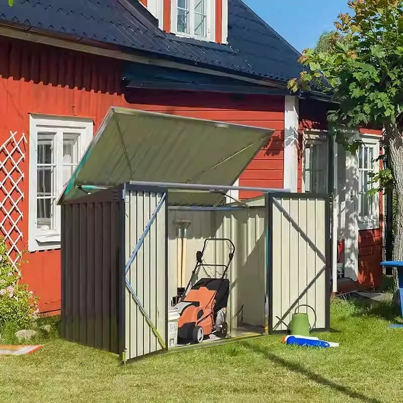 Outdoor storage cabinet, storage box, outdoor garden tools, sundries, iron sheet, waterproof and sunscreen, courtyard, outdoor