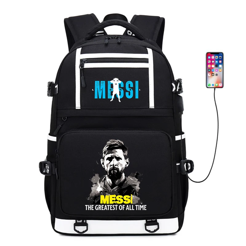 Borsa da scuola primaria e secondaria stampata messi borsa da viaggio per il tempo libero all'aperto zaino per giovani di grande capacità