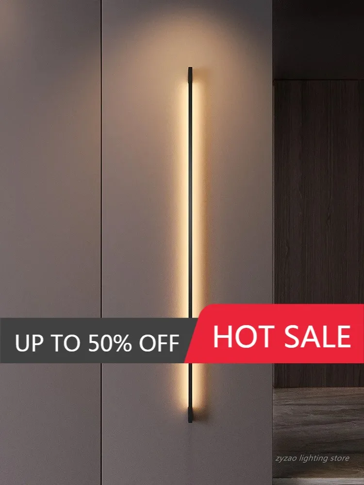 Indoor Atmosphere Handle Wall Lamp Creative LED Strip Linear Lamp Modern Simple Nordic Living Room Decor Wall Lights