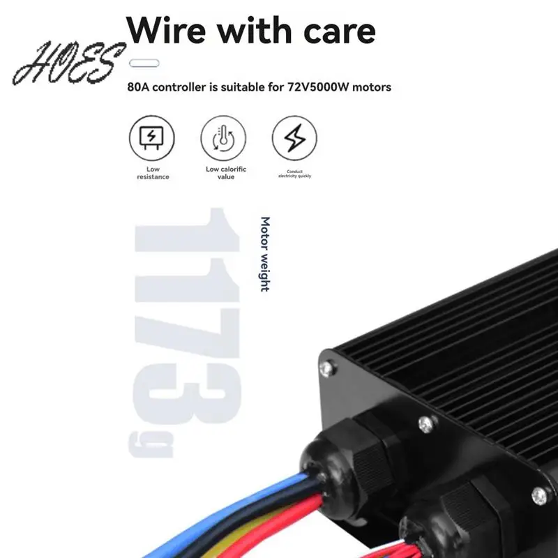 

HOES-Mountain Bike Motor Upgrade With 72V 80A 5000W Ebike Controller Square Wave Single-Mode