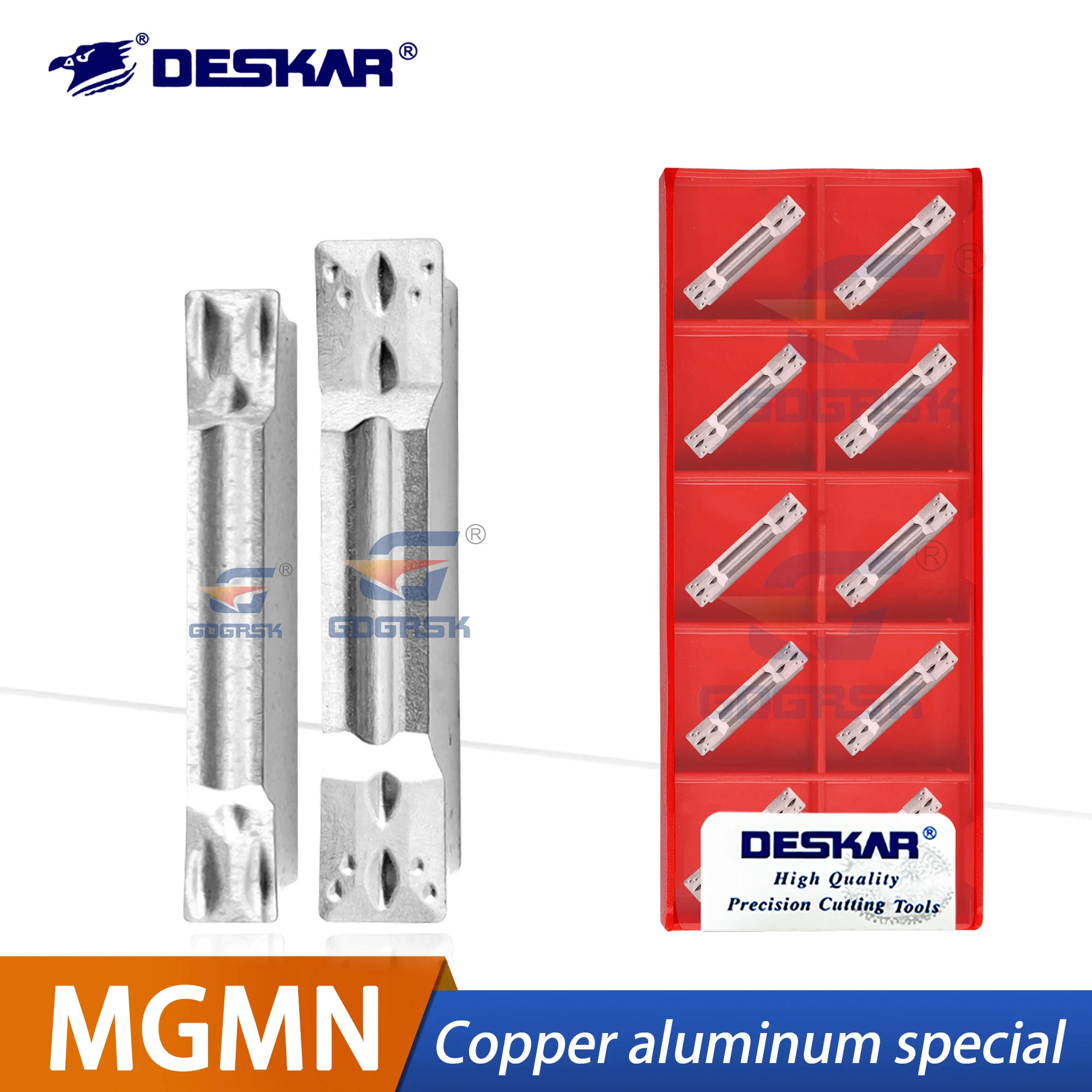 

DESKAR 100% Original CNC Aluminum Grooving Blades MGMN300-M K10 150/200/250/300/400/500mm Cutting Blades Grooving Cut Off