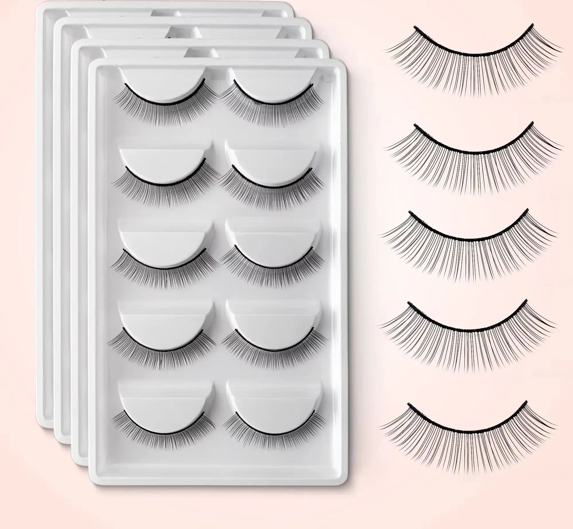 10 Boxen Training Wimpern Anfänger Falsche Wimpern Praxis Wimpern Streifen Individuelle Wimpern Verlängerung Liefert Make-Up-Tools