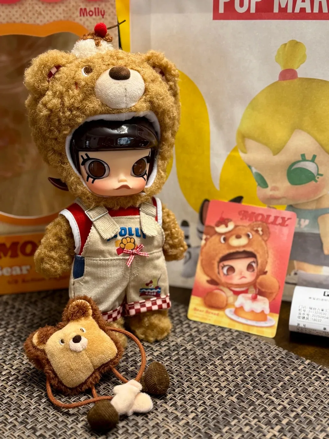 POPMART оригинальная серия Molly Bear Bread and Hugging Shiba Inu 1/8 фигурка BJD слепая коробка изысканный декоративный подарок