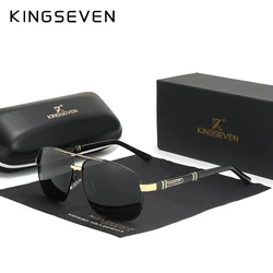 KINGSEVEN 2024 NEW Fashion Men's Sunglasses Polarized UV400 Protection Driving Sun Glasses Male Oculos de sol Eyewear N7621