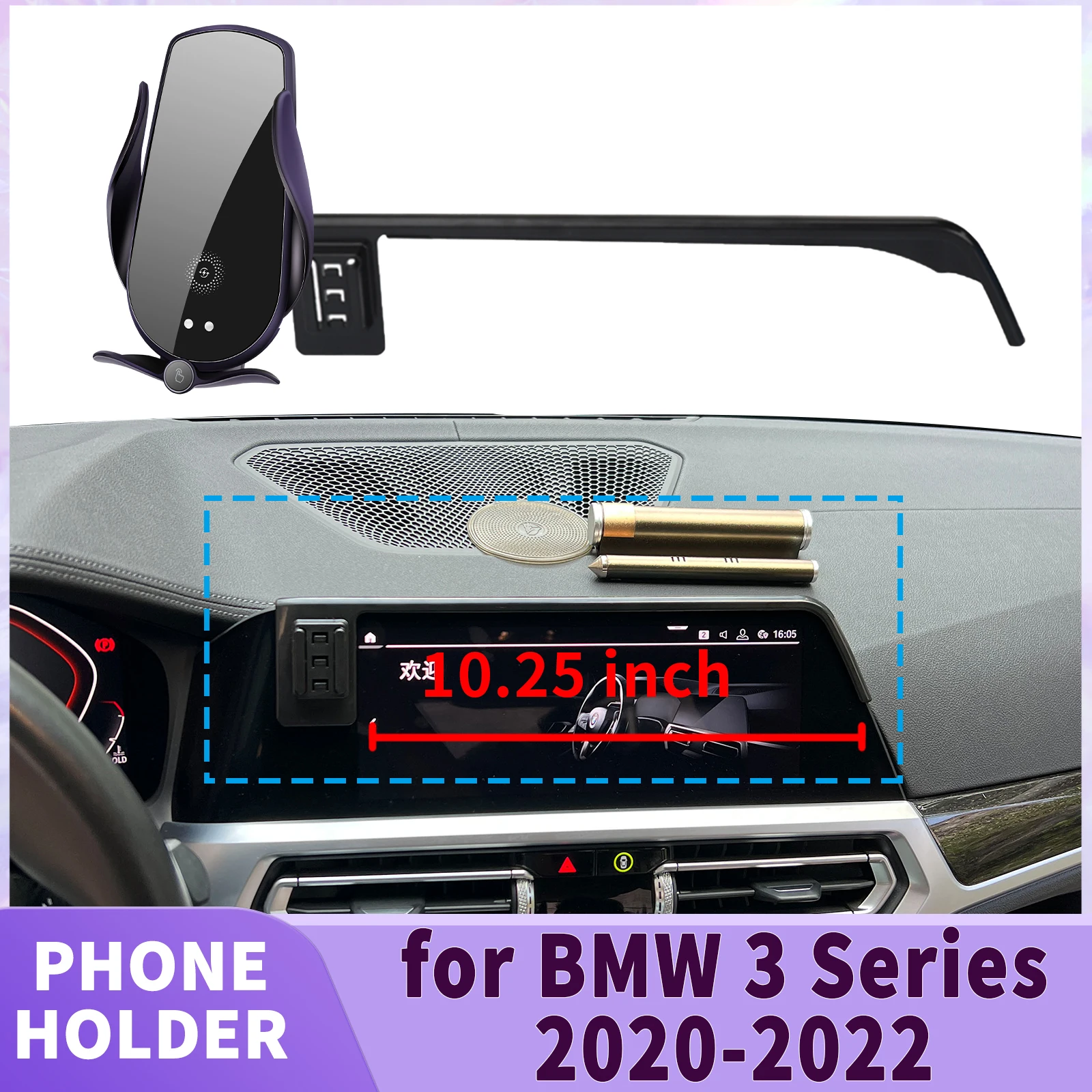 

fit for BMW 3 Series 2020 2021 2022 G20 (10.25in) Screen Base Phone Holder Mount ​​ Secure Clip Car​​ accessoires