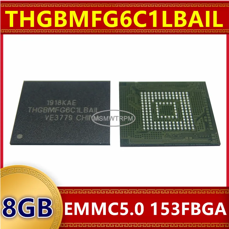 

Memory Chip IC THGBMFG6C1LBAIL THGBMBG6D1KBAIL THGBMAG6A2JBAIR 8GB EMMC4.5 153FBGA Integrated Circuits New Original In Stock