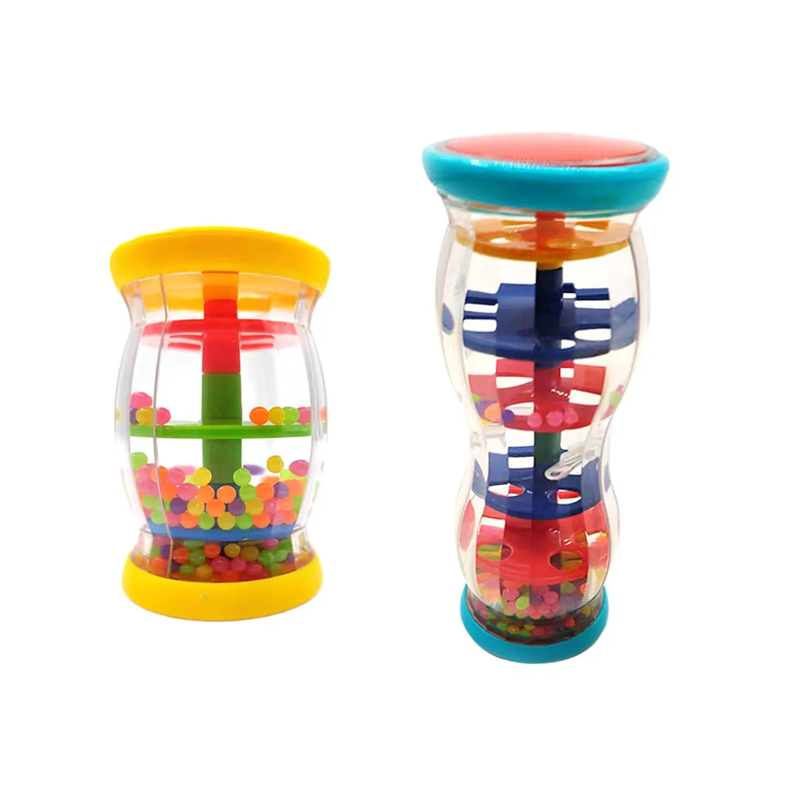 Colorful Beaded Raindrop Sound Tube Educational Learning Rain Sounds Toy for Airplane Toy Newborn Gift Boy Girl Kids Babies