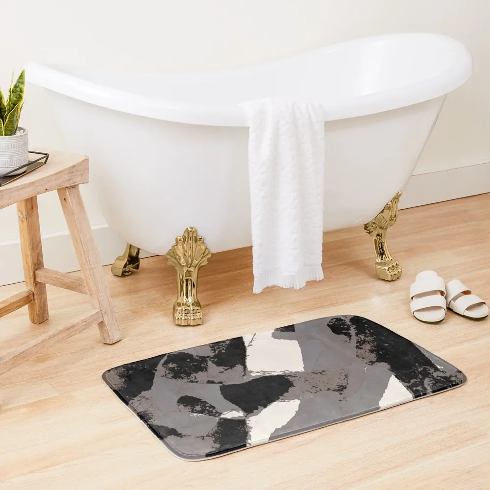 

Organic No.1 Muted Neutral Abstract Bath Mat Bathroom Shower Modern Bathroom Accessories Hallways Mat