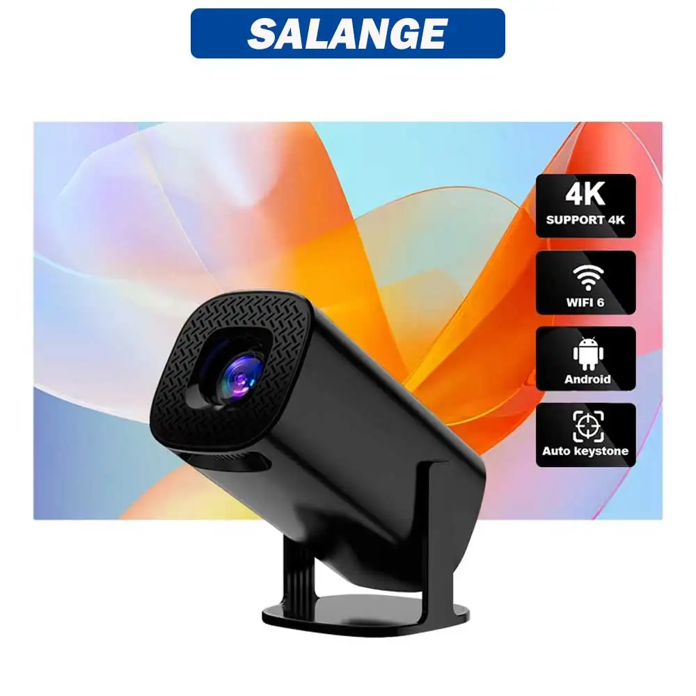 Salange Mini Projector P30 Black Physical 720P LED 180° Free-Style Projection Angle 4K Video Supported Android OS Smart Beamer