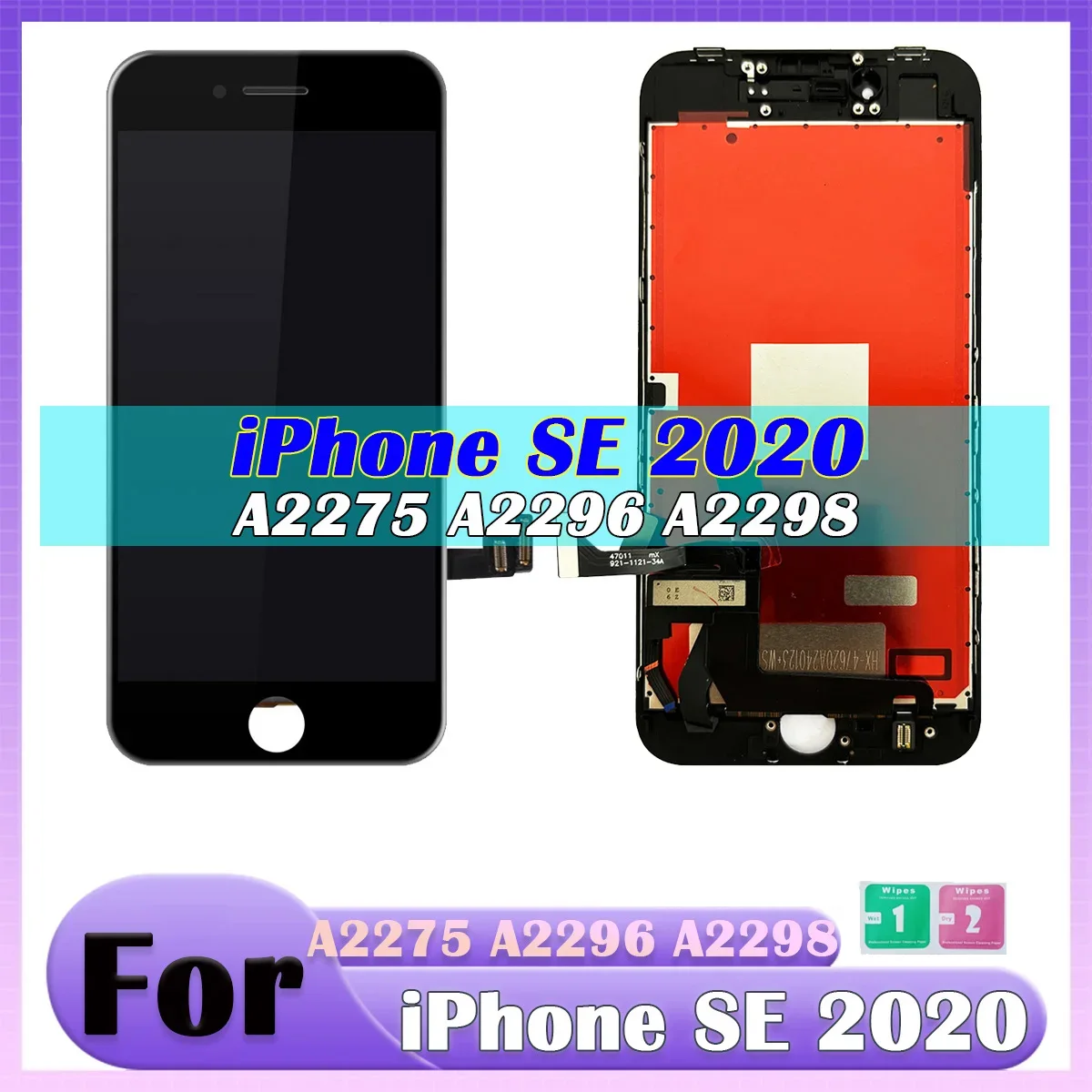 Dla iPhone 8 SE 2020 LCD M2101K6G M2101K6R wymiana ekranu wyświetlacza Digitizer, dla SE 2020 iPhone 8 wyświetlacz LCD