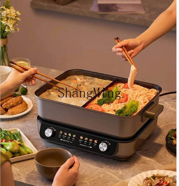 ZYY Household Pot Split Mandarin Duck Pot Multifunctional Pot Large Capacity Electric Cooking