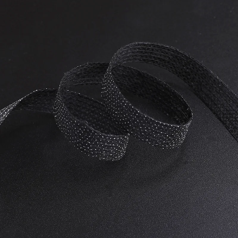 Black and White One Side Bonded Fabric Lining Ironing Clothes Hem Tape Mesh Lining DIY Sewing Accessories