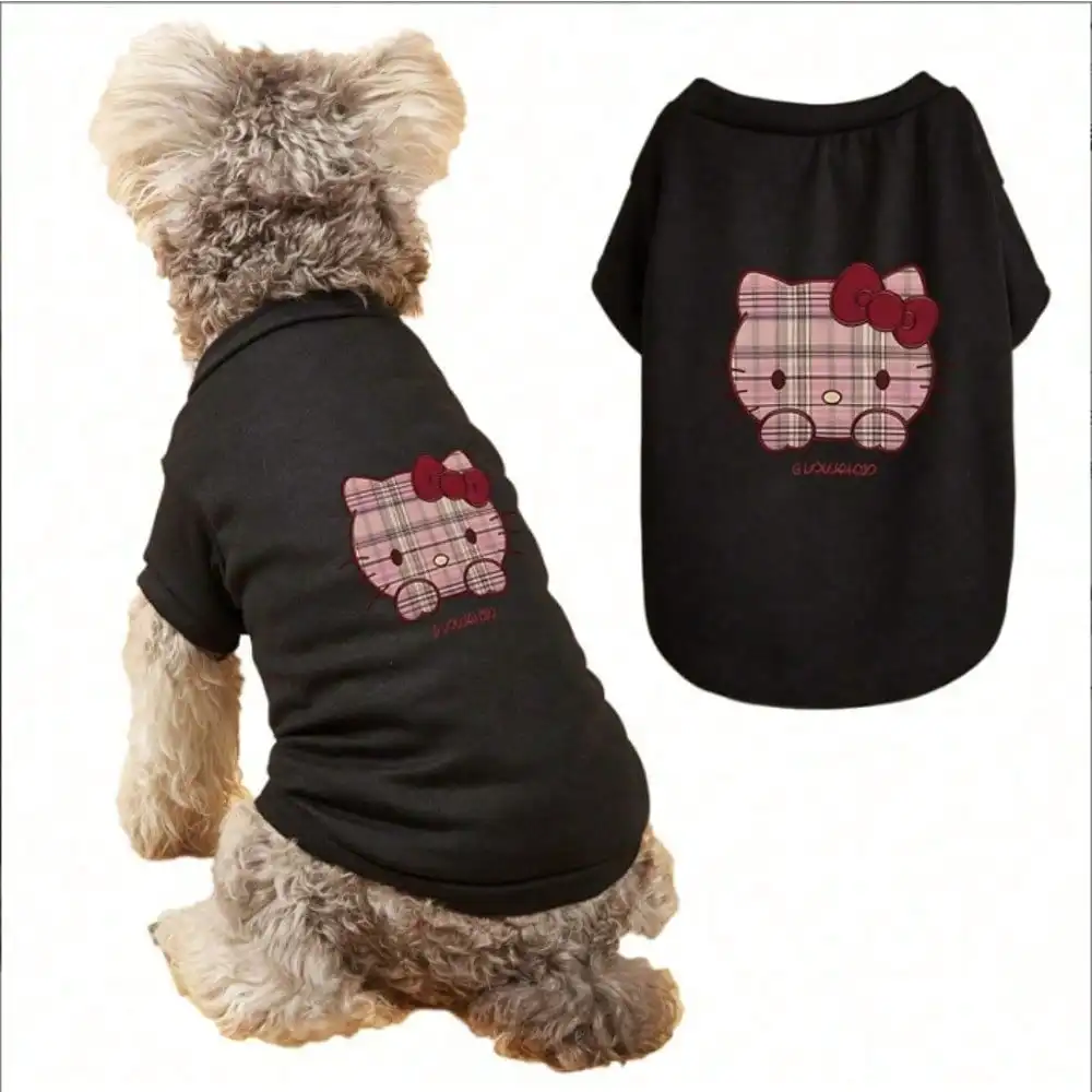 Bedrucktes Haustier-T-Shirt aus Polyesterfasermaterial, geeignet für Indoor- und Outdoor-Freizeit, Unterhaltungskatzen- und Hundekleidung