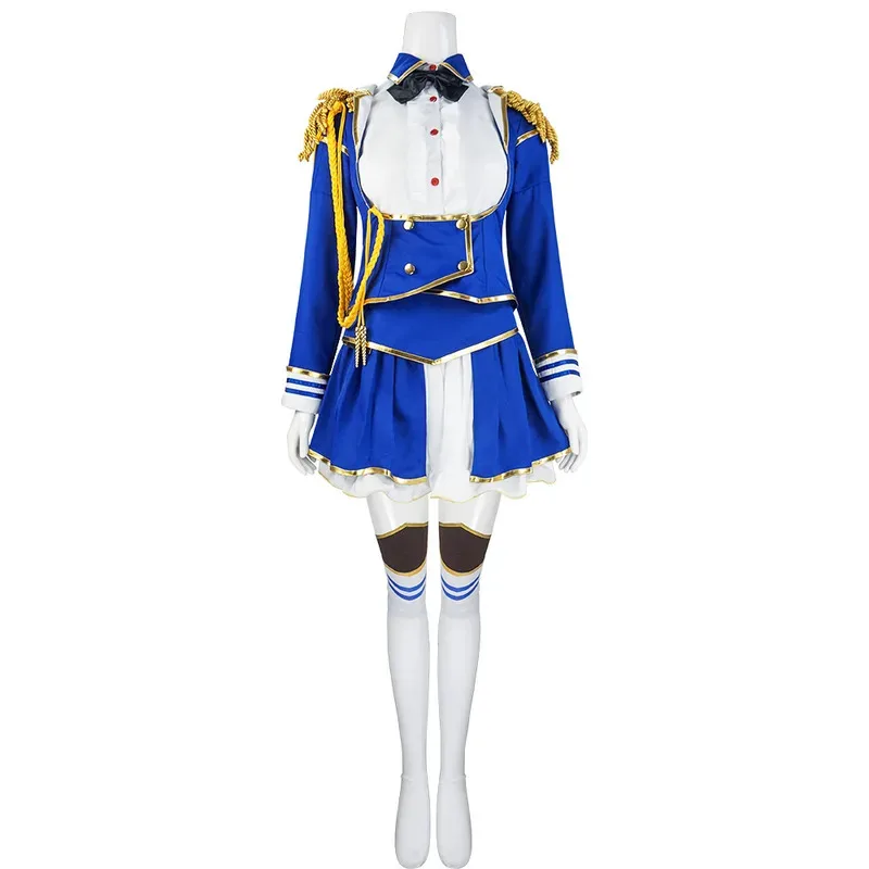 

Anime Game Uma Musume: Pretty Derby Daiwa Scarlet Cosplay Costume Wig Combat Uniform Skirt Woman Halloween Carnival Party