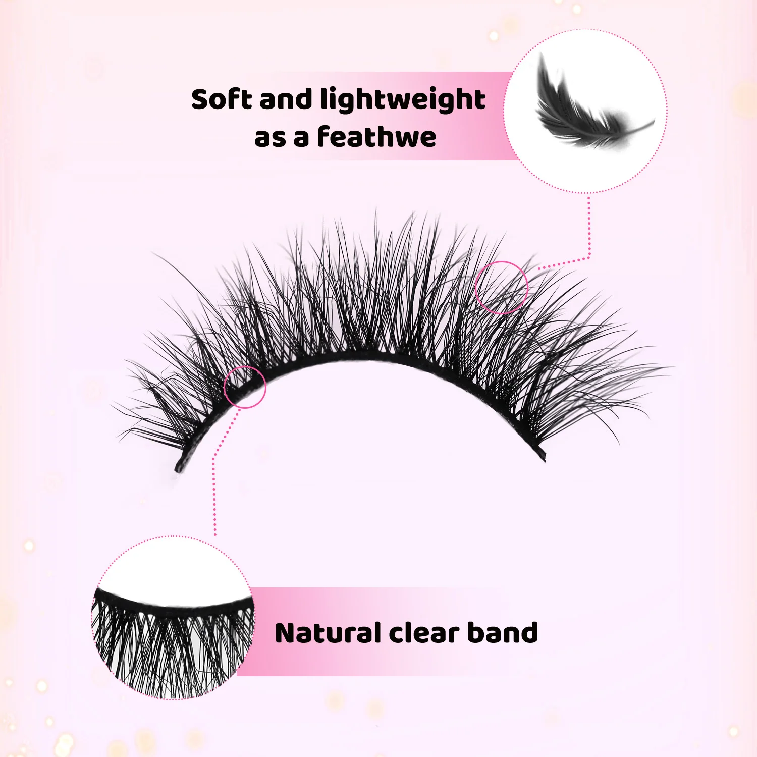 Sztuczne rzęsy Naturalne rzęsy Delikatne sztuczne rzęsy Rzęsy w paskach typu kocie oko Zestaw puszystych rzęs Naturalny wygląd Krótkie rzęsy typu kocie oko 10 par