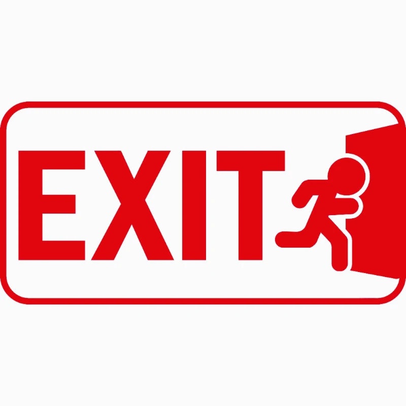 

Car decoration decal sticker Emergency Exit Sign Exit Vinyl Sticker 13cm PVC KK