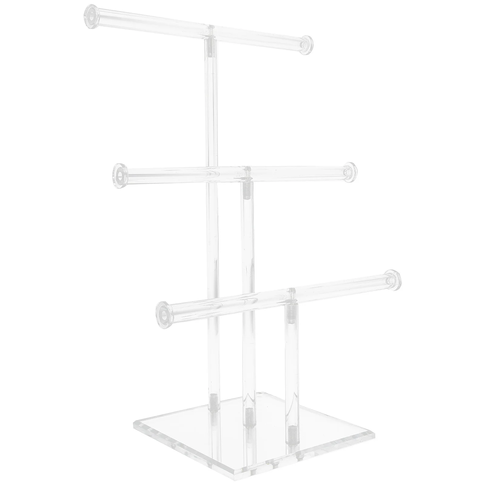 

Acrylic Jewelry Display Stand Tiered Transparent Rack For Necklaces Earrings Organizer Desktop Storage Holder