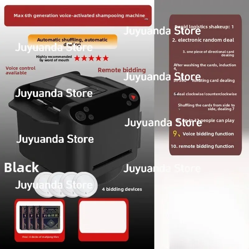 

Shuffle and Deal Card Dispensing Machine with 4 Bidding Buttons, Automatic Card Issuing Machine, Rechargeable Machine,