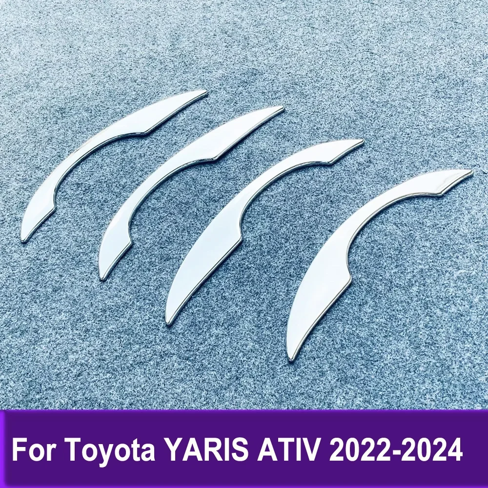 

Side Door Handle Bowl Cover Trim For Toyota YARIS ATIV 2022 2023 2024 Chrome Car Sticker Decoration Styling Accessories