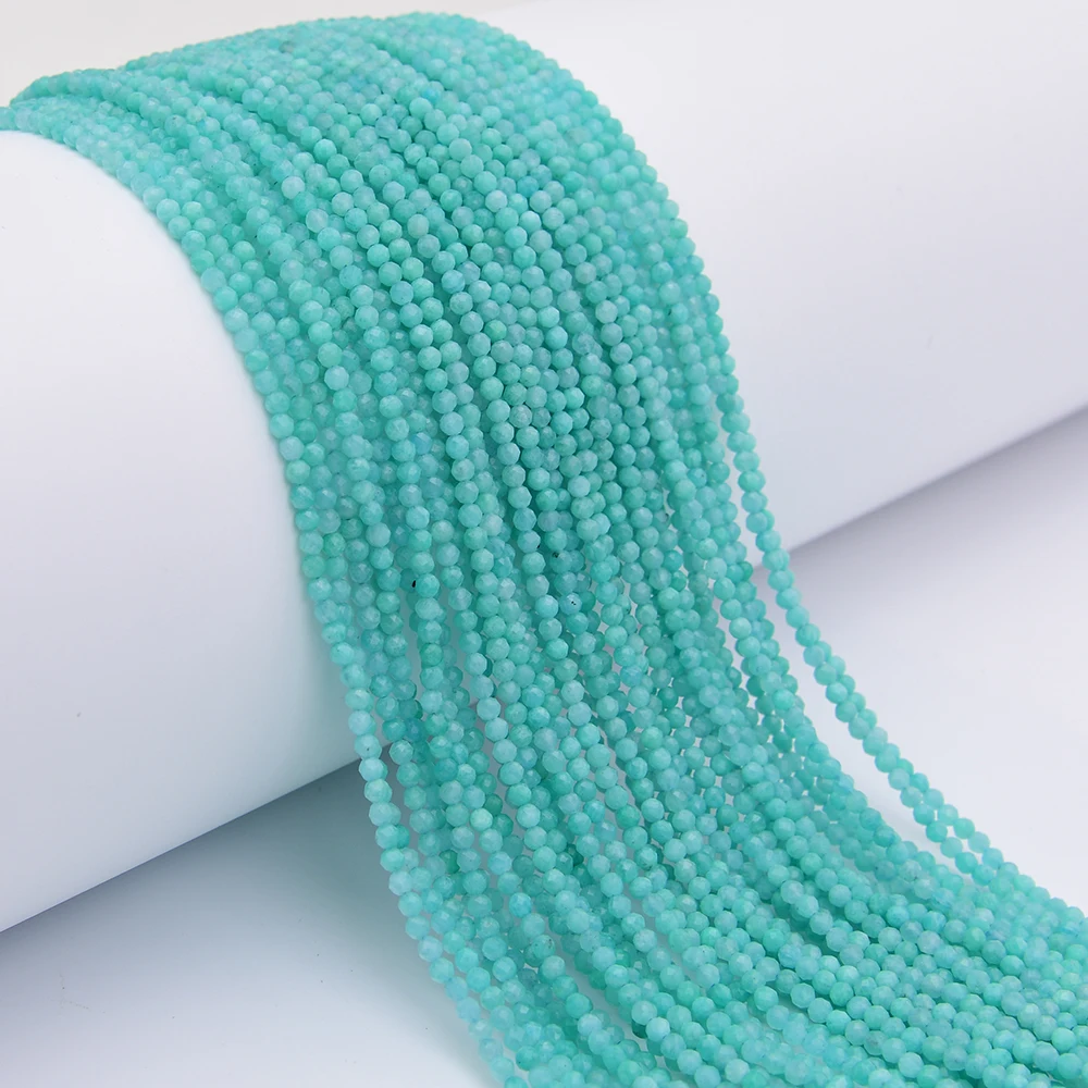 

Бусины из натурального зеленого амазонита APDGG, 5 нитей, 3 мм, граненые, круглые, 15,2 дюйма, для изготовления украшений своими руками