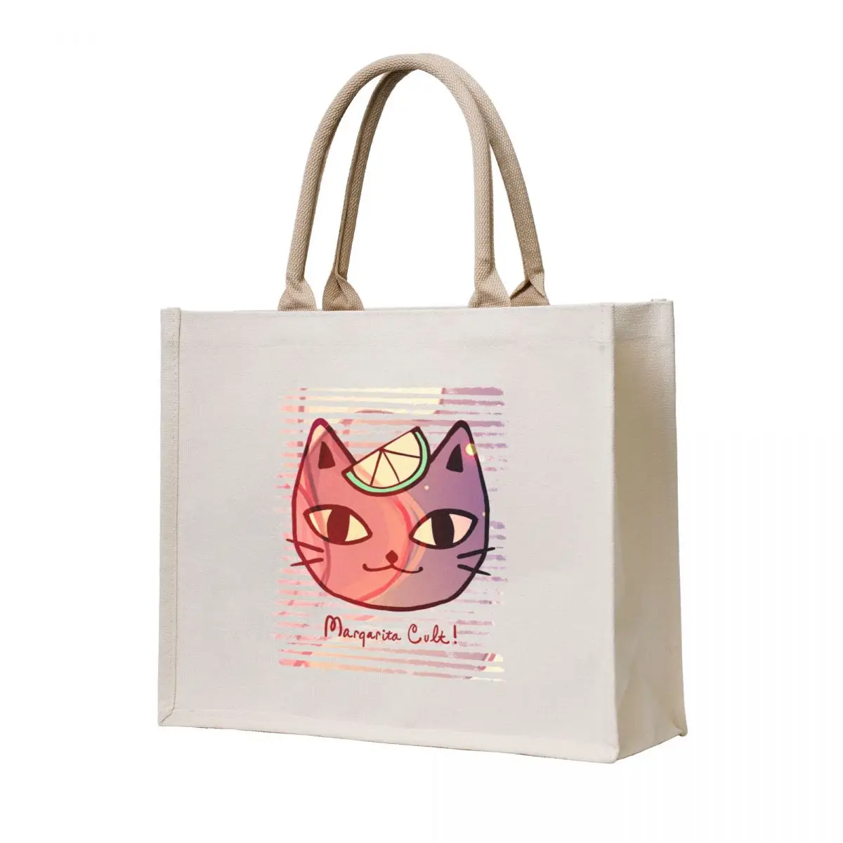 

Margarita Cat Tote Bag Eco bag cute pouch bag sac pour femme tote canvas