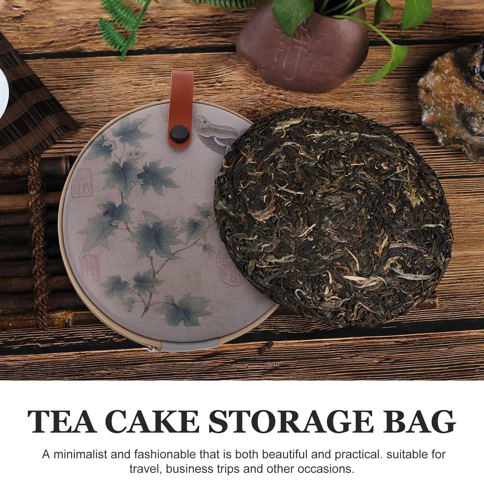 

Tea Cake Storage Bag Fabric Puerh Wrapping Travel Organizer Box Holder Tea Leaves Small Storage Kitchen Countertop Organizer