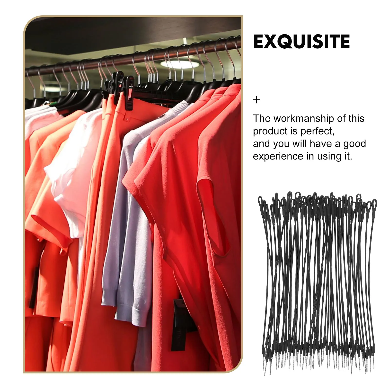 

50Pcs Tag Fixing String Robust Anti-Theft Steel Wire for Garment Retail Shop Label Security Ties Tag Fixing String