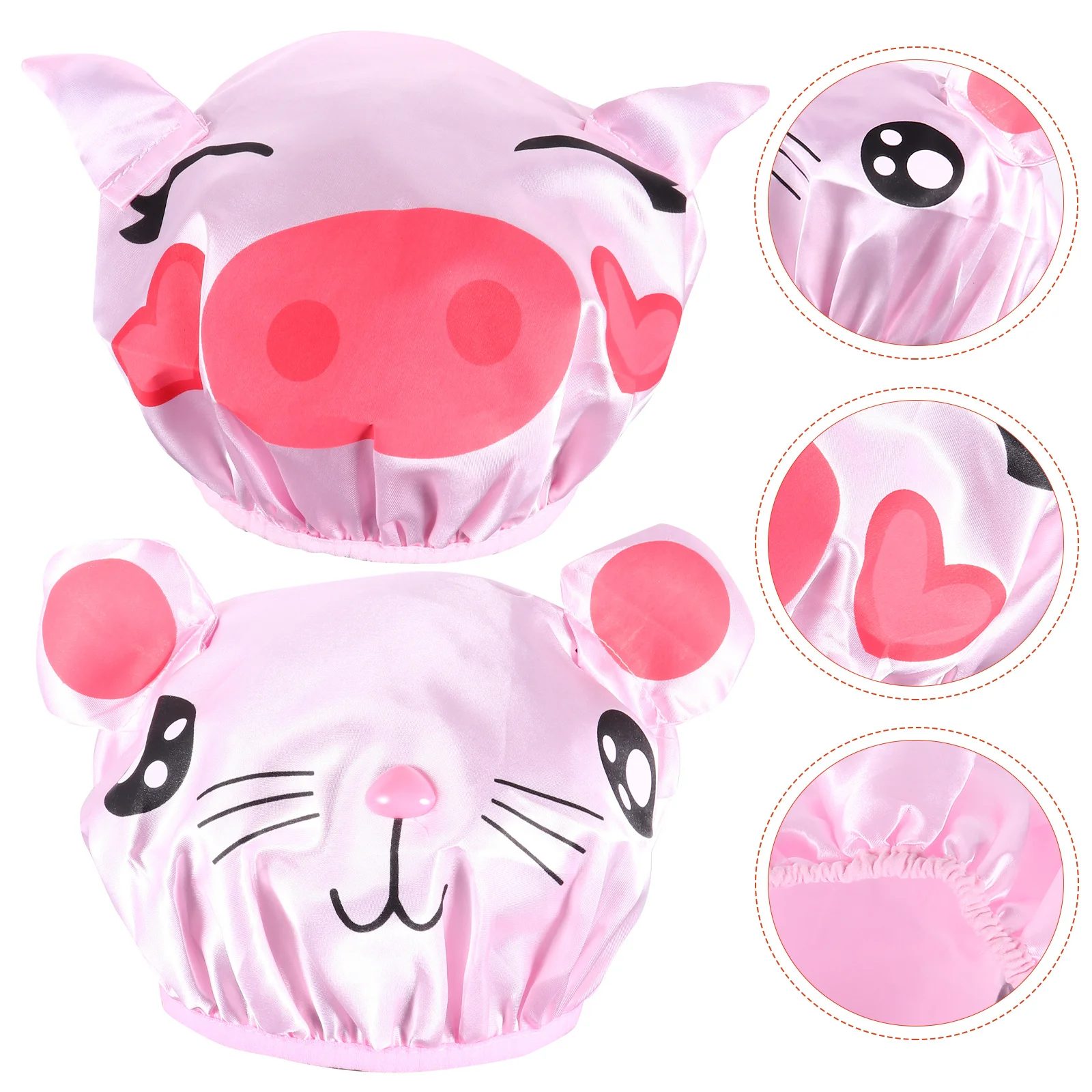 

2 шт. детские шапочки для душа, прочные водонепроницаемые шапочки для купания, нежные для детей с резинкой, шапочки для детского душа, эластичные шапочки для купания