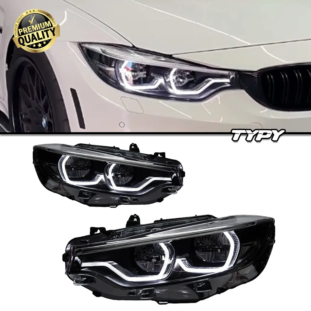 

TYPY Custom PartsLed фара в сборе для BMW 4 серии F32, лазерная линза, дневные ходовые огни, указатель поворота, автомобильные аксессуары