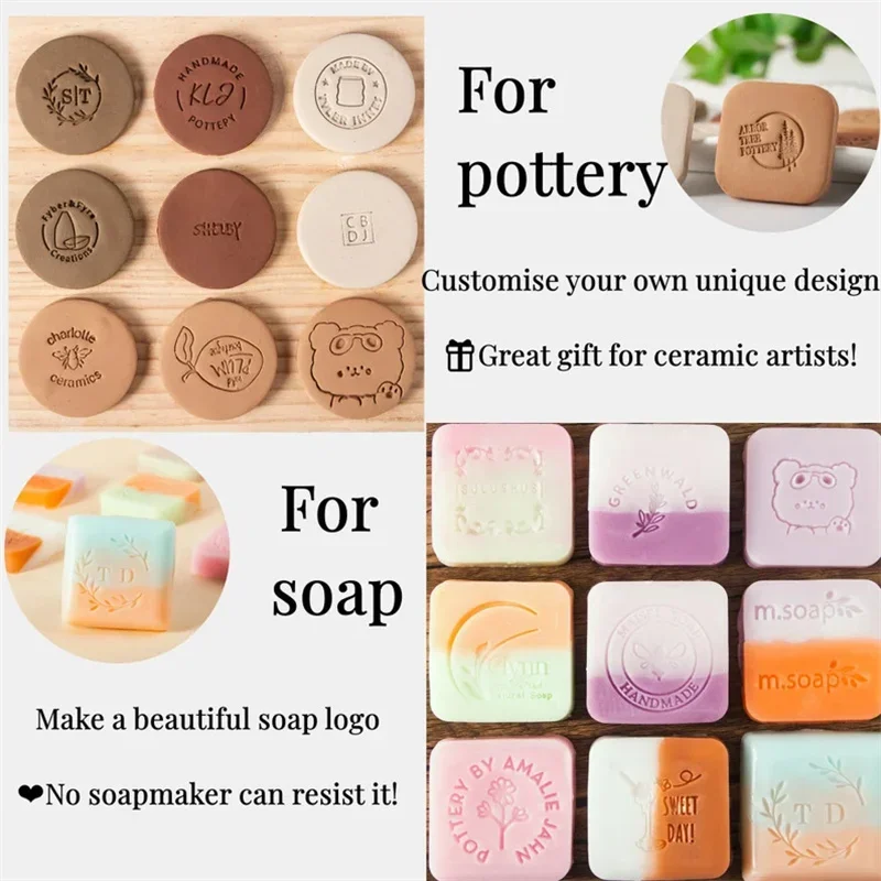 Custom Pottery Stamp and Woode - Soap Stamp Custom 评论和价格