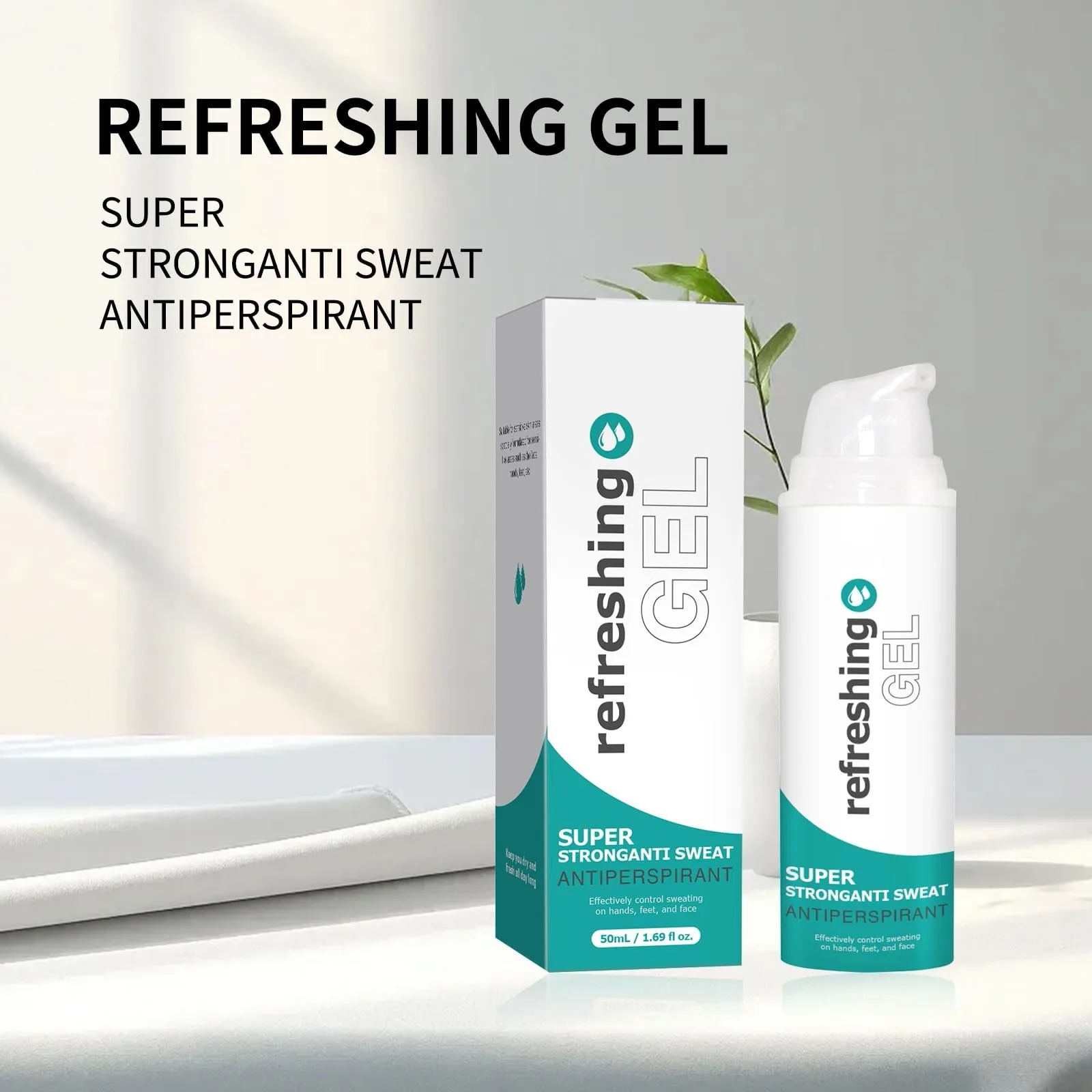 Antiperspirant Gel 50ml Against Sweaty Hands, Sweaty Feet And Sweating On The Face Against Heavy Sweating On The Head