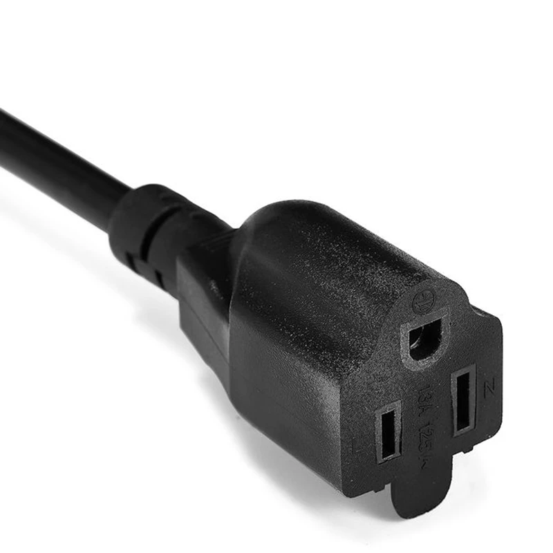 NEMA 5-15P To NEMA 5-15R Power Cord 16AWG Heavy Duty AC Power Extension Cord For Computer Monitor PSU Projector(US Plug)