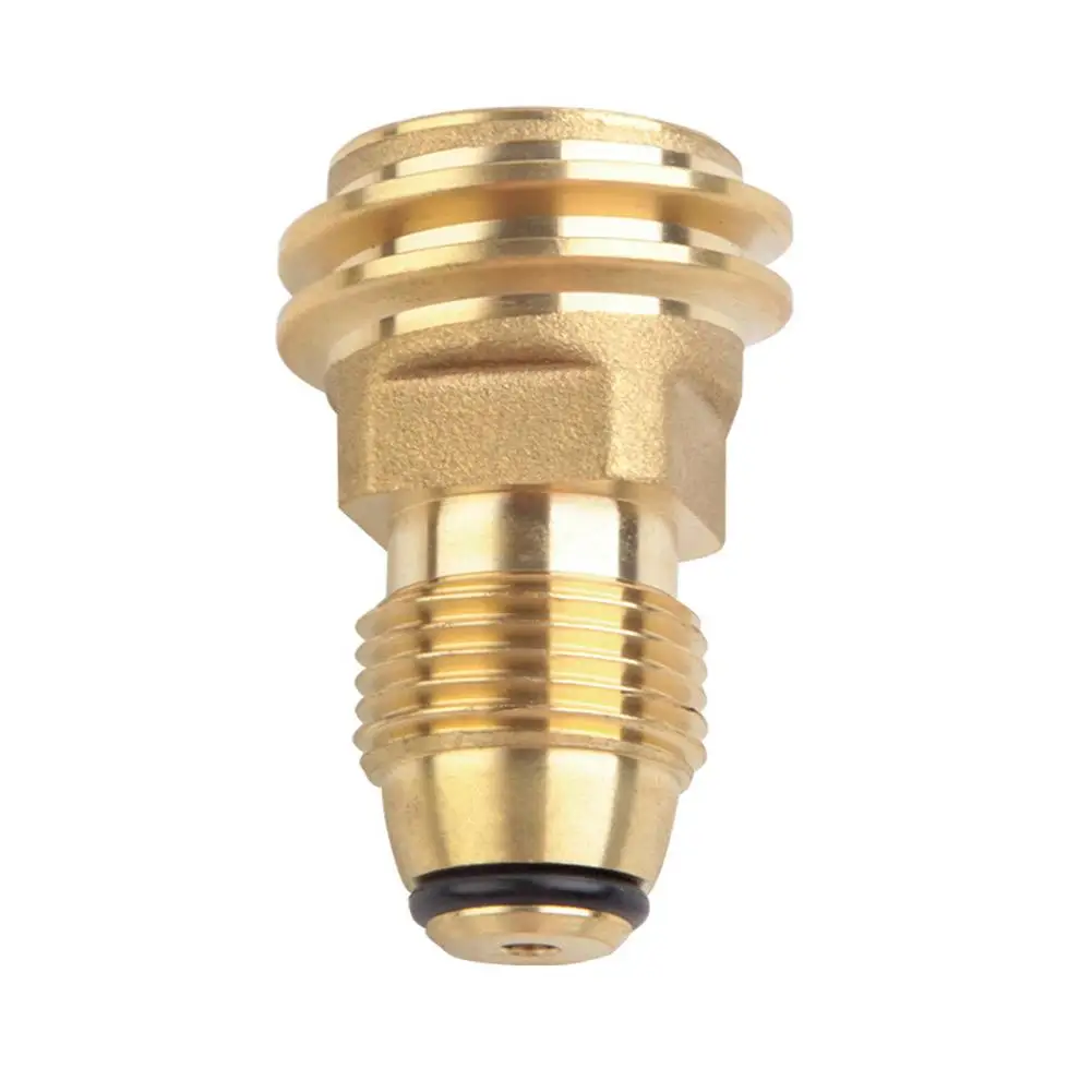 Propane LP TANK POL Service Valve to QCC Outlet Brass Adapter, Camping Outdoor Gas Connector, For Propane Inflation & Gas Stove gallery 5