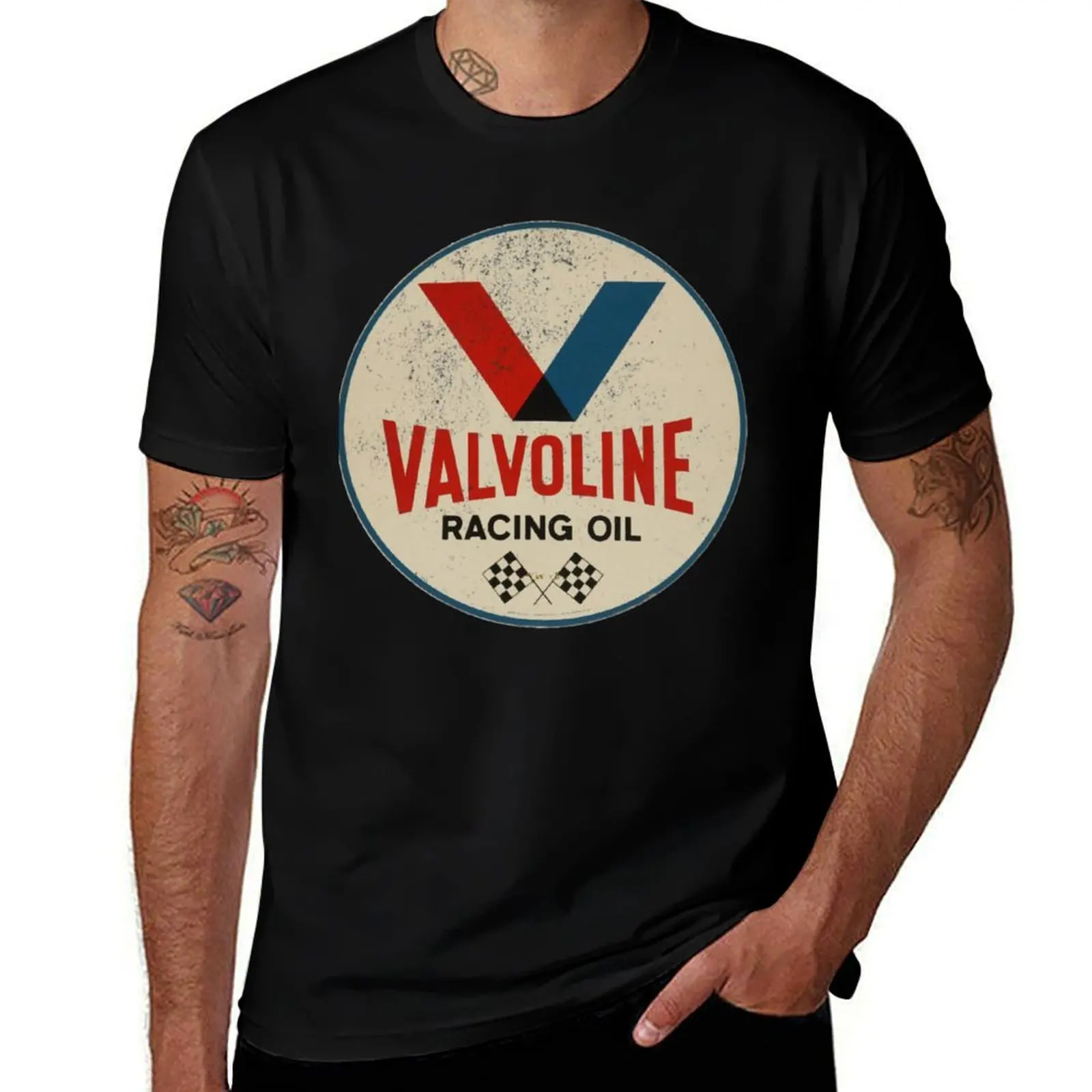 Футболка Valvoline Racing Sign, легкая спортивная базовая футболка