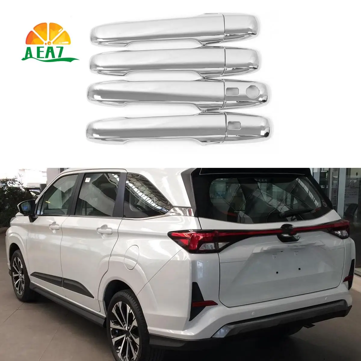 

AEA7-Chrome Door Handle Cover Trim Sticker For Toyota Avanza Premio Veloz Cross 2022+