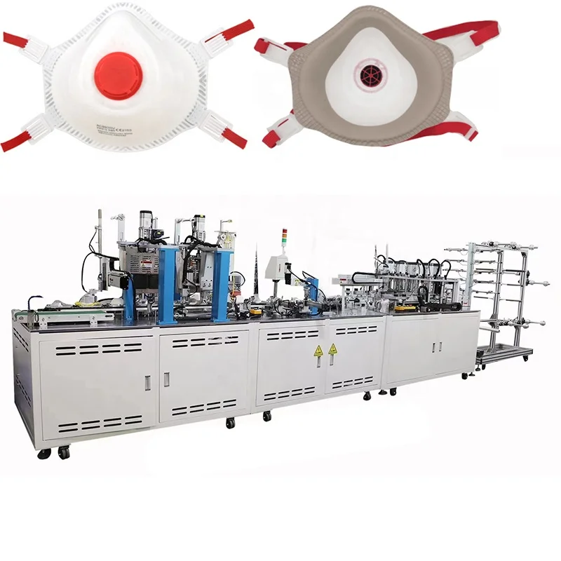 Full-automatic head loop n95 cup anti dust ffp3 mask making machine