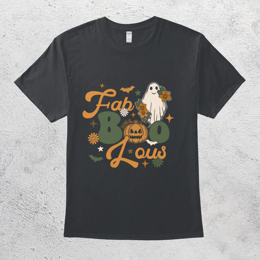 

Fab Boo Lous Cute Ghost Pumpkin Halloween Fabulous Costume Shirt