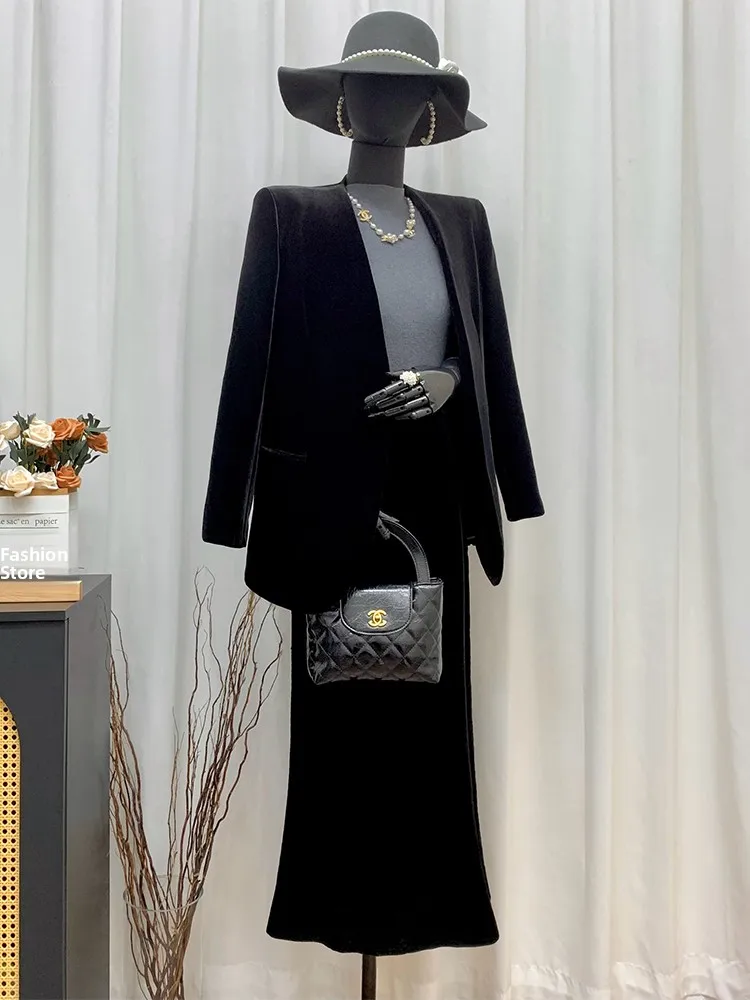 

Pigno High-End Loose Nel Bla Suit Jaet Ele Commute Versatile Formal Women's 2025 Autumn Winter