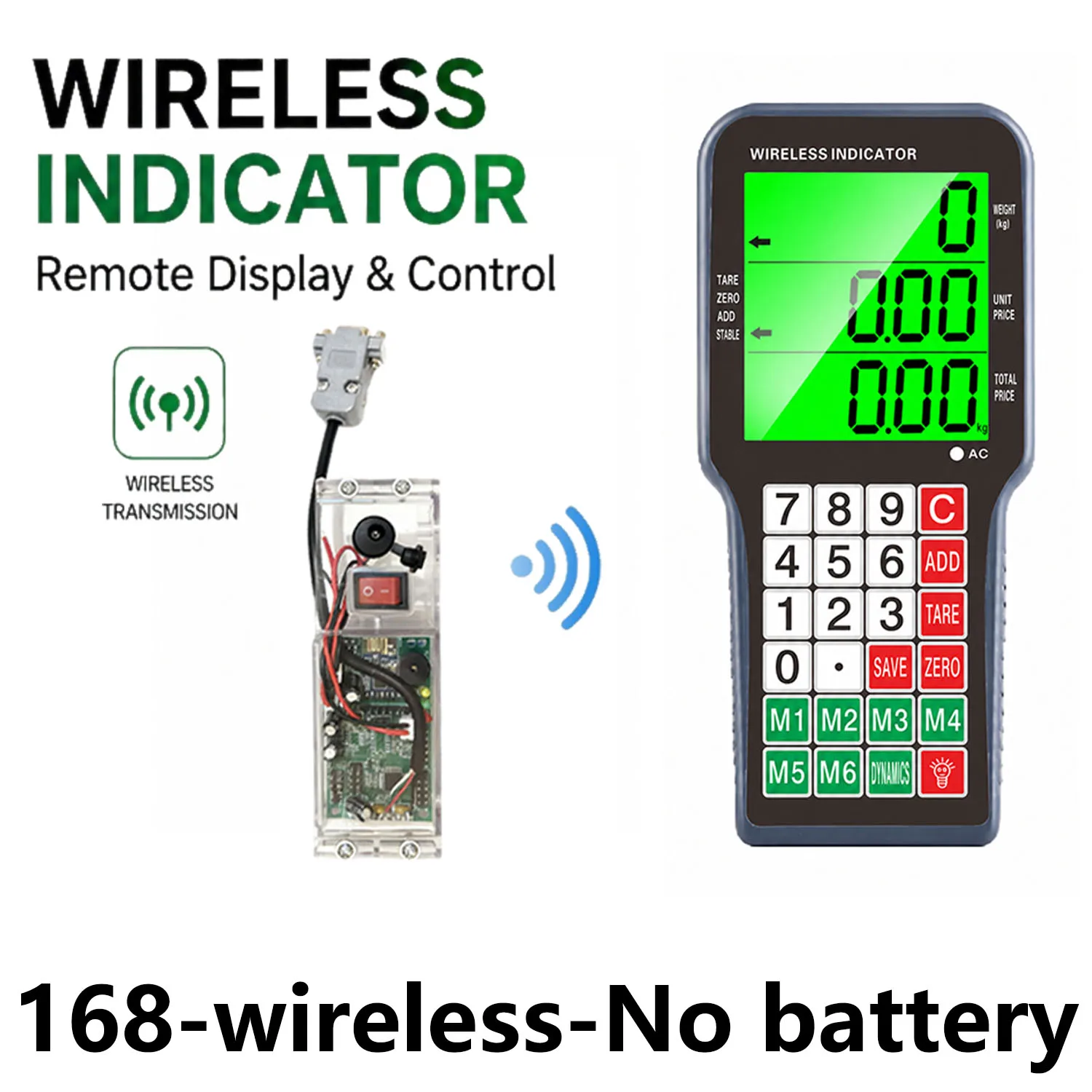 Electronic scale accessories, electronic scale head display screen, LCD wireless pricing and weighing display screen, no battery