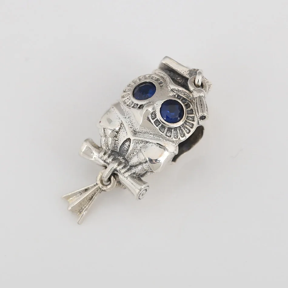 Graduation Owl Charm Fit Lady Bracelet Bangle For Women DIY Jewelry Authentic S925 Sterling Silver Bead Birthday Gift