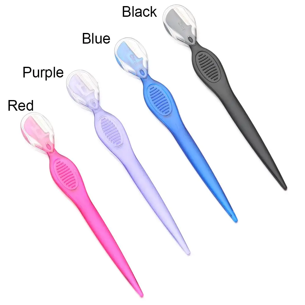 แบบพกพาFacial Hair Removerพร้อมShellเครื่องมือแต่งหน้าEyebrow Shaperเครื่องโกนหนวดใบมีดEyebrow Trimmerคิ้วมีดโกน