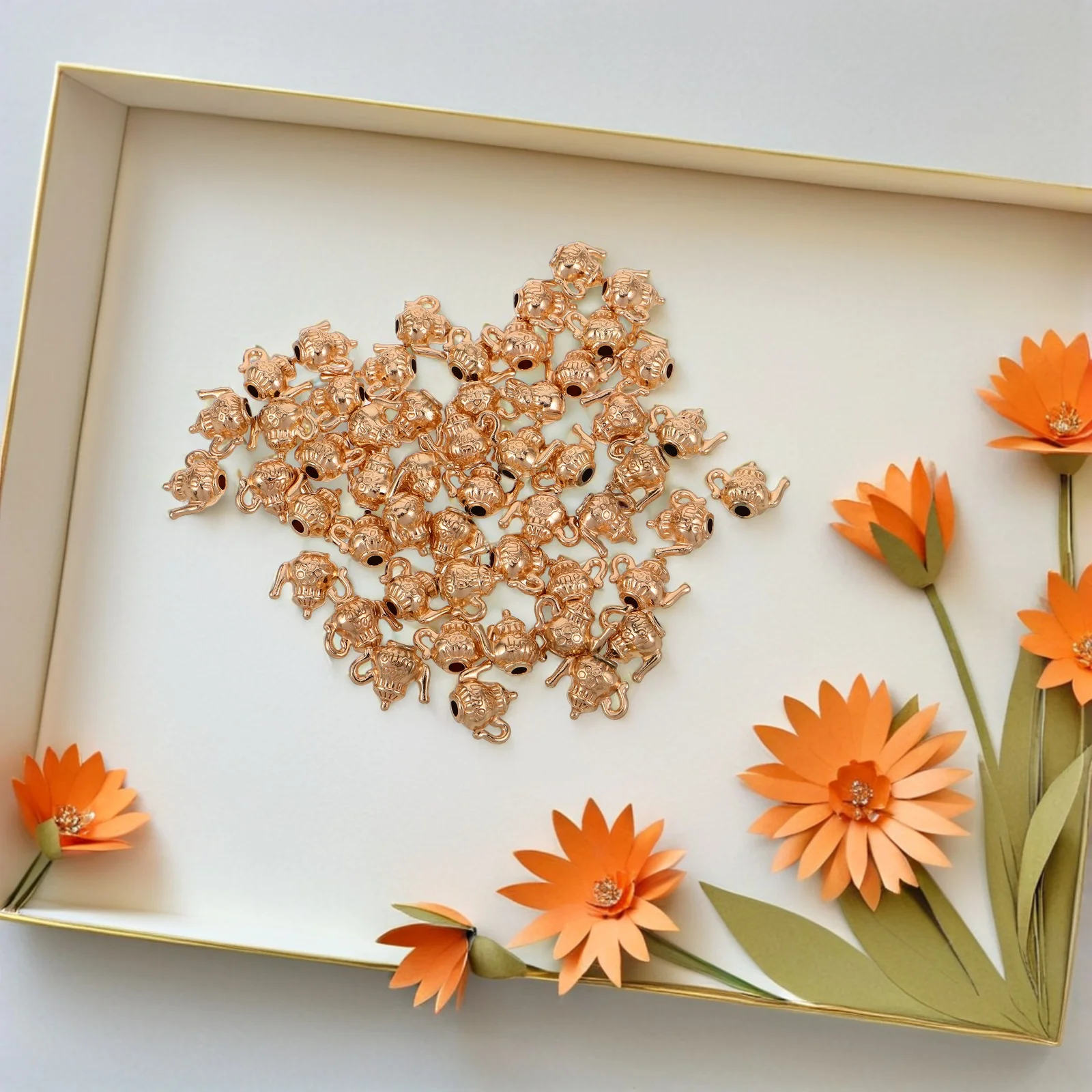 

Ювелирные аксессуары из сплава, брелок, золотой чайник, подвеска, трехмерный золотой металл