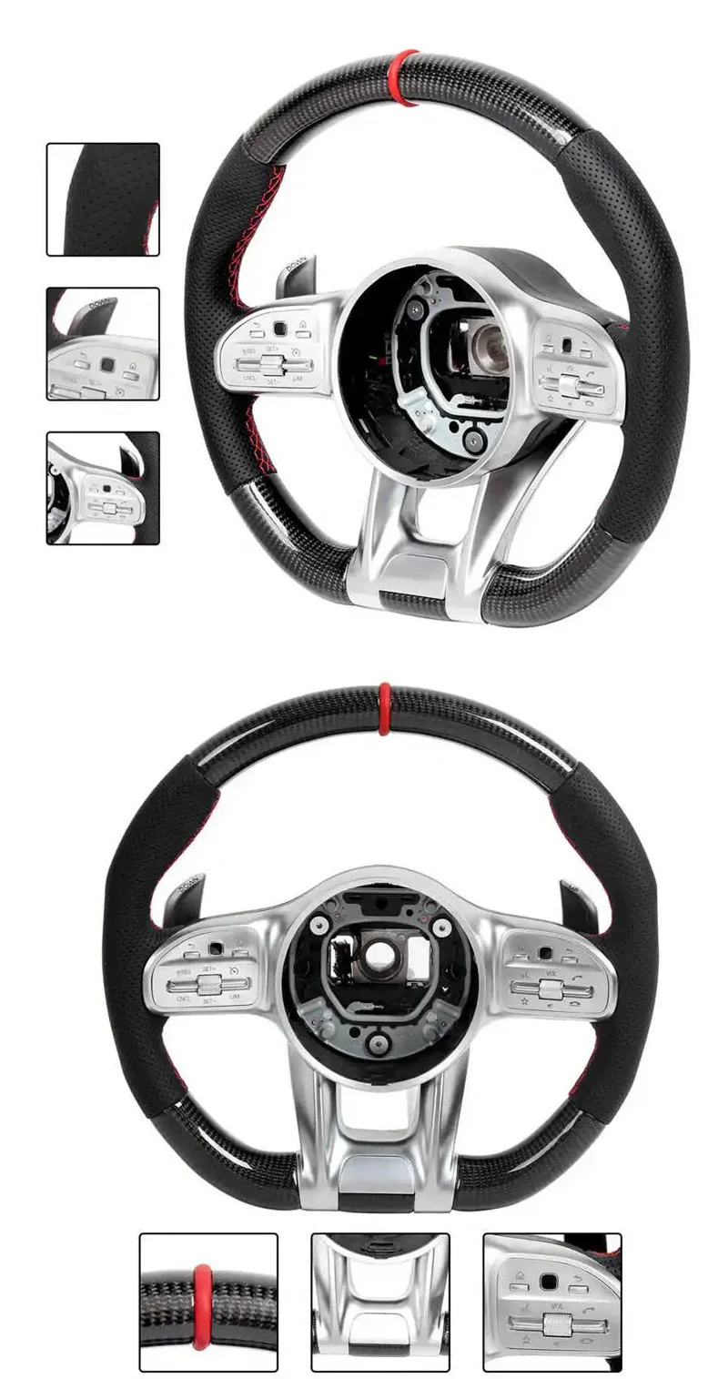 2024 Hot Selling Carbon Fiber Steering Wheel for Mercedes Benz W204 W205 W212 C180