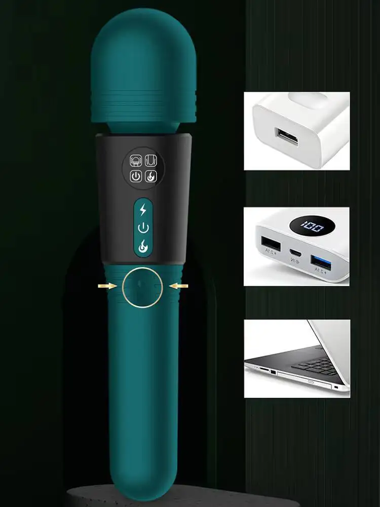 Двойная головка с подогревом нижней части Фиолетовый Зеленый Вибратор 18+ Эротические секс-игрушки Товары для взрослых Анальная киска Вагина Пробка Мастурбатор Сексуальное порно